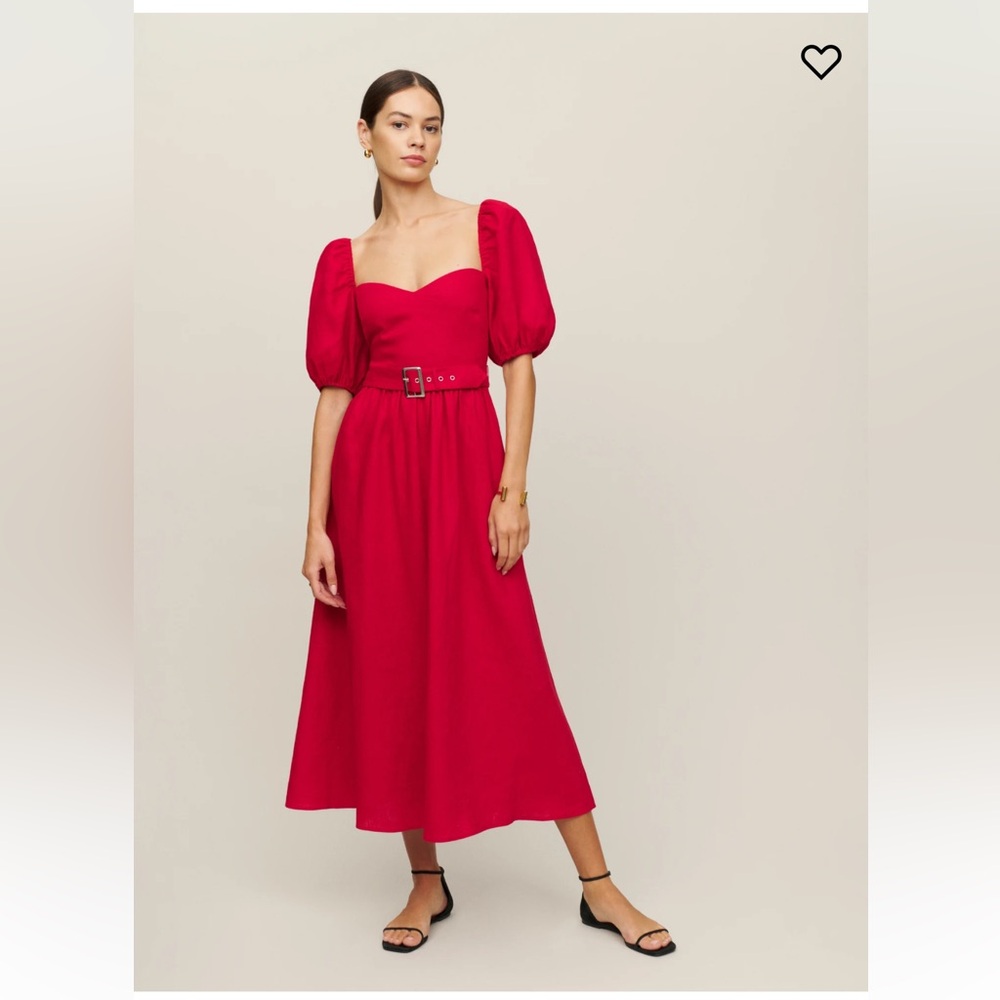 Reformation Tien Linen Dress